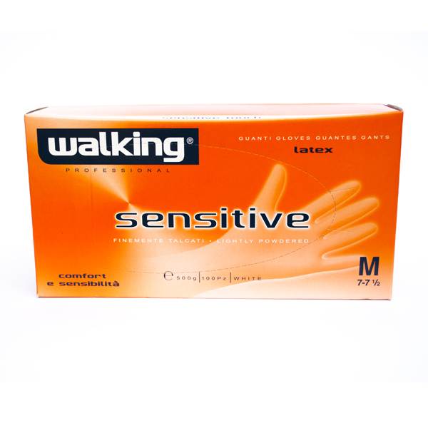 Gumikesztyű -Walking Sensitive Latex  100db M