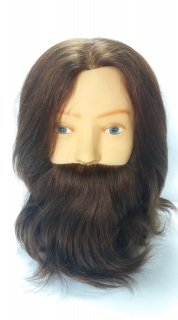 Babafej  férfi 100% natur eredeti  haj és szakál  DNA 13305  - tartó nélküli