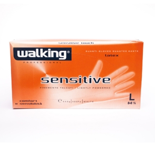 Gumikesztyű -Walking Sensitive Latex  100db L