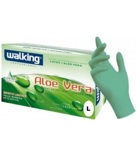 Gumikesztyű - Walking  Latex+Aloe vera 100 db L